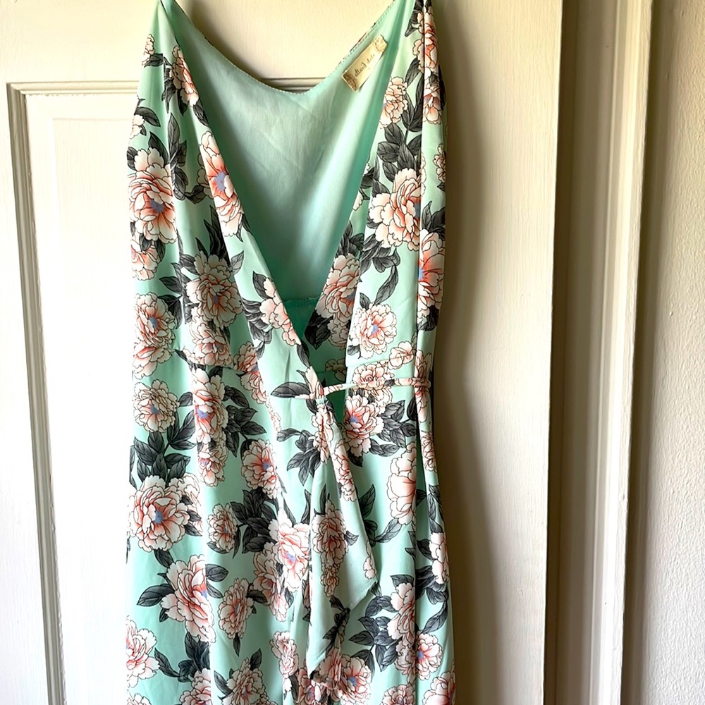 Gorgeous FloralAltered State Maxi wrap dress with ruffle S